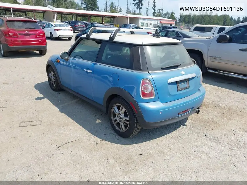 2013 Mini Hardtop Cooper VIN: WMWSU3C54DT691136 Lot: 45645520