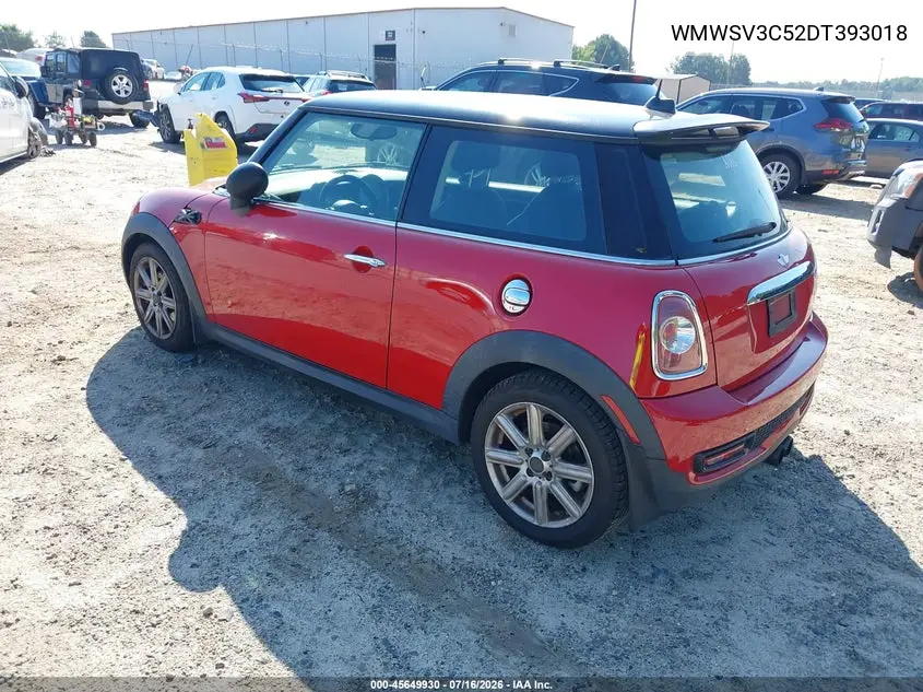 2013 Mini Hardtop Cooper S VIN: WMWSV3C52DT393018 Lot: 45649930