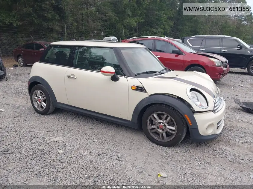 2013 Mini Hardtop Cooper VIN: WMWSU3C5XDT681355 Lot: 45666563