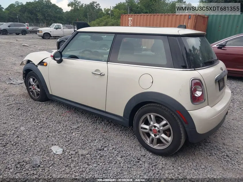 2013 Mini Hardtop Cooper VIN: WMWSU3C5XDT681355 Lot: 45666563
