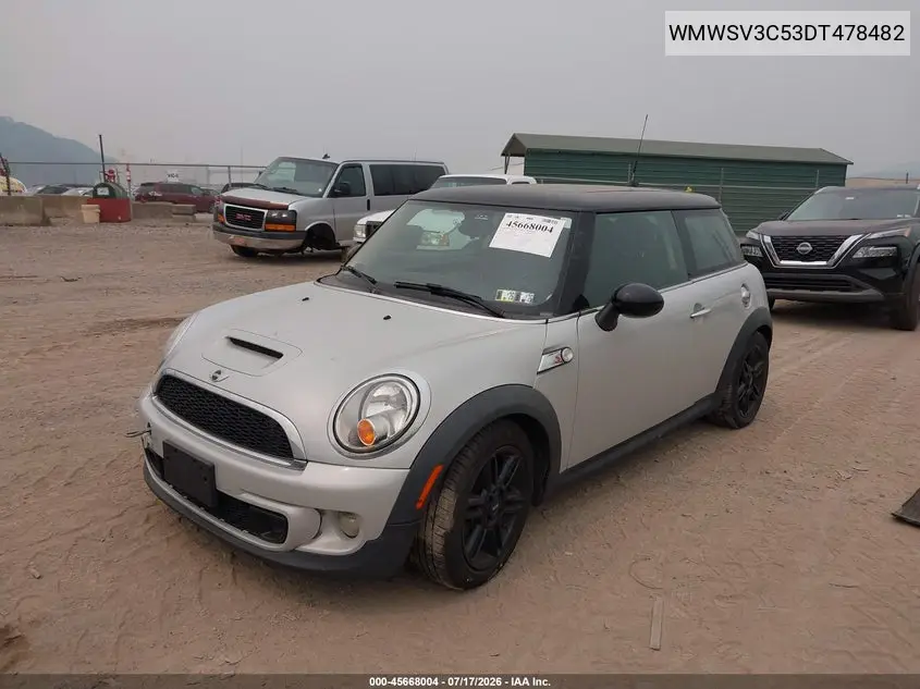 2013 Mini Hardtop Cooper S VIN: WMWSV3C53DT478482 Lot: 45668004