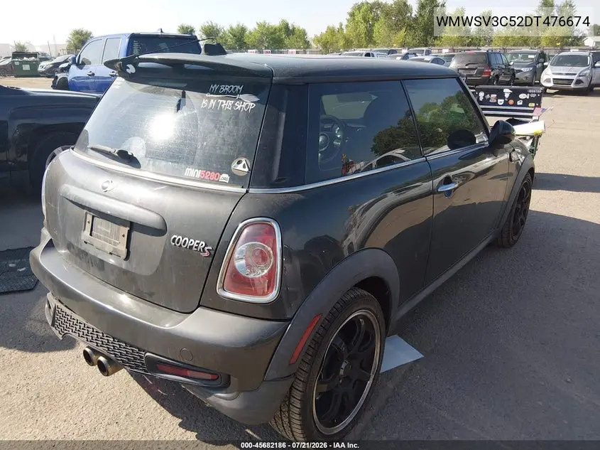2013 Mini Hardtop Cooper S VIN: WMWSV3C52DT476674 Lot: 45682186