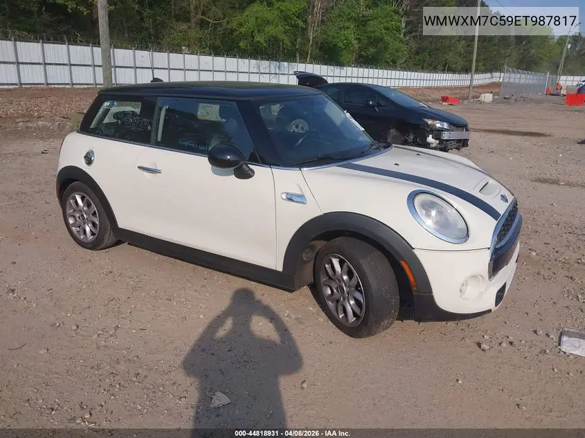 2014 Mini Hardtop Cooper S VIN: WMWXM7C59ET987817 Lot: 44818931