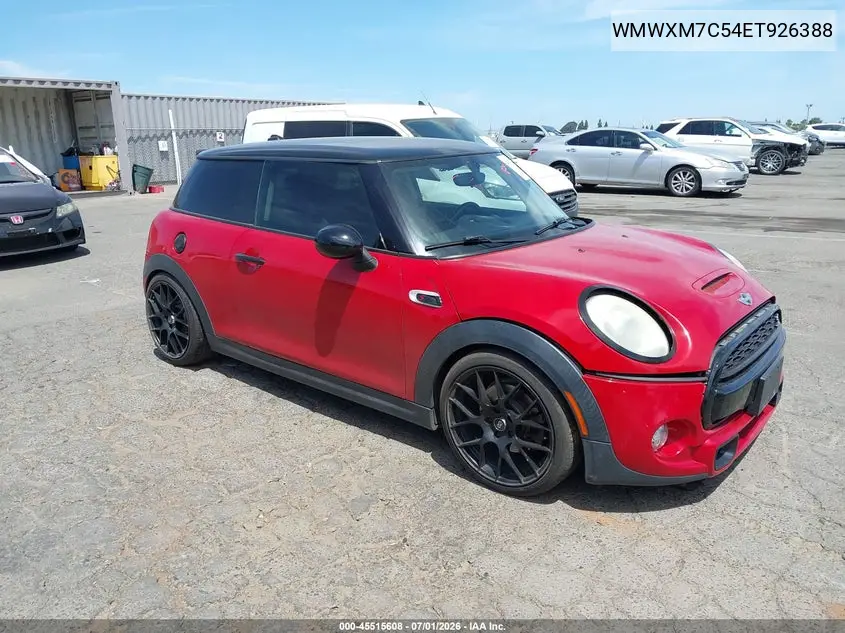 2014 Mini Hardtop Cooper S VIN: WMWXM7C54ET926388 Lot: 45515608