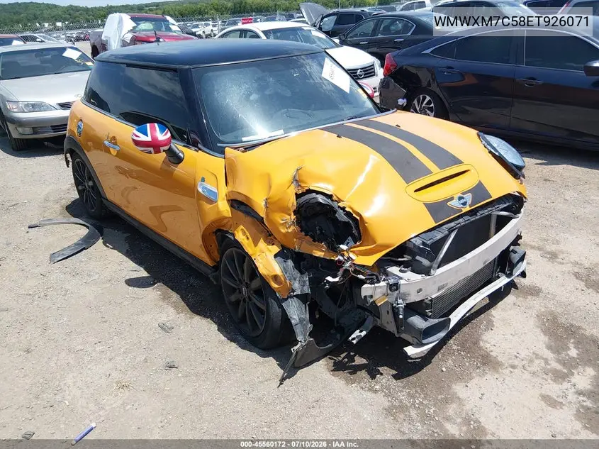 2014 Mini Hardtop Cooper S VIN: WMWXM7C58ET926071 Lot: 45560172
