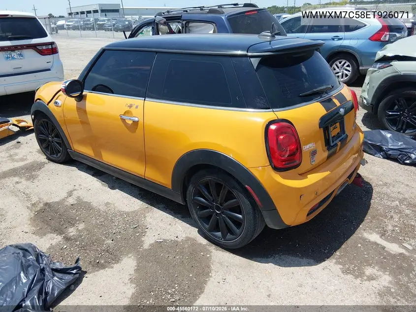 2014 Mini Hardtop Cooper S VIN: WMWXM7C58ET926071 Lot: 45560172