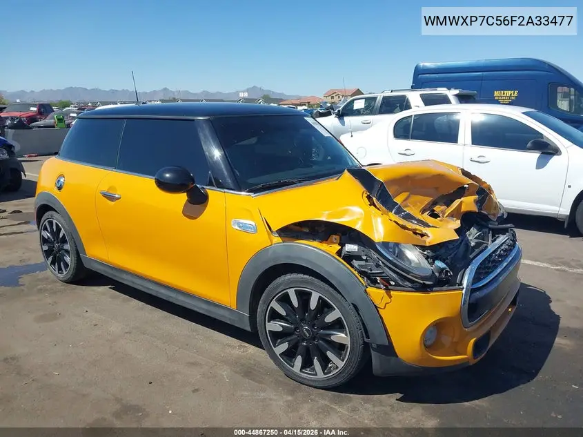 2015 Mini Hardtop Cooper S VIN: WMWXP7C56F2A33477 Lot: 44867250