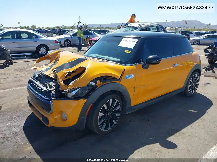 2015 Mini Hardtop Cooper S VIN: WMWXP7C56F2A33477 Lot: 44867250