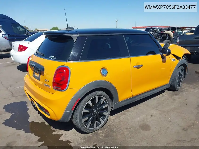 2015 Mini Hardtop Cooper S VIN: WMWXP7C56F2A33477 Lot: 44867250