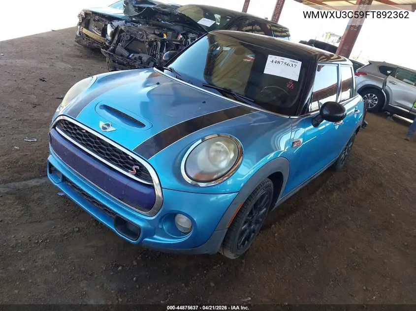 2015 Mini Hardtop Cooper S VIN: WMWXU3C59FT892362 Lot: 44875637