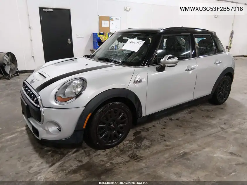 2015 Mini Hardtop Cooper S VIN: WMWXU3C53F2B57918 Lot: 44890577