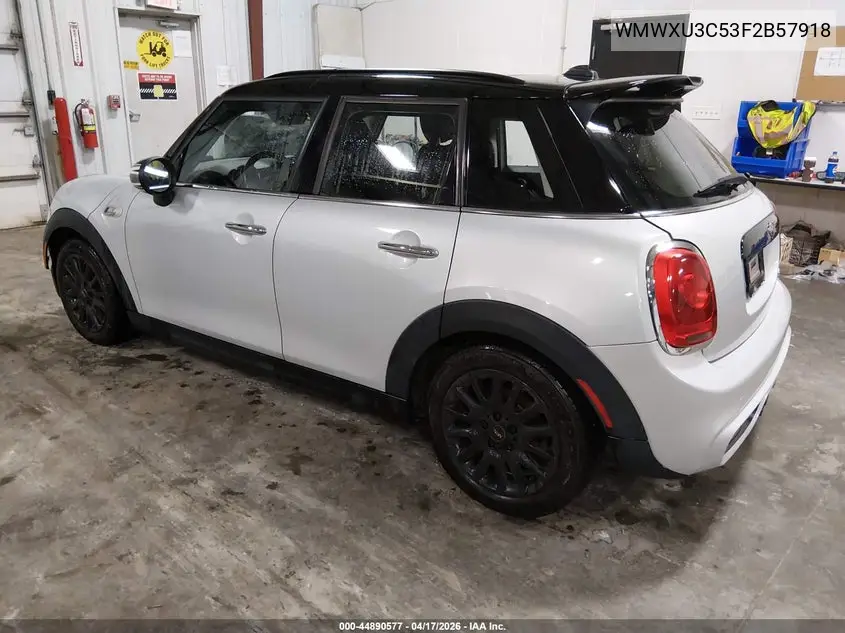 2015 Mini Hardtop Cooper S VIN: WMWXU3C53F2B57918 Lot: 44890577