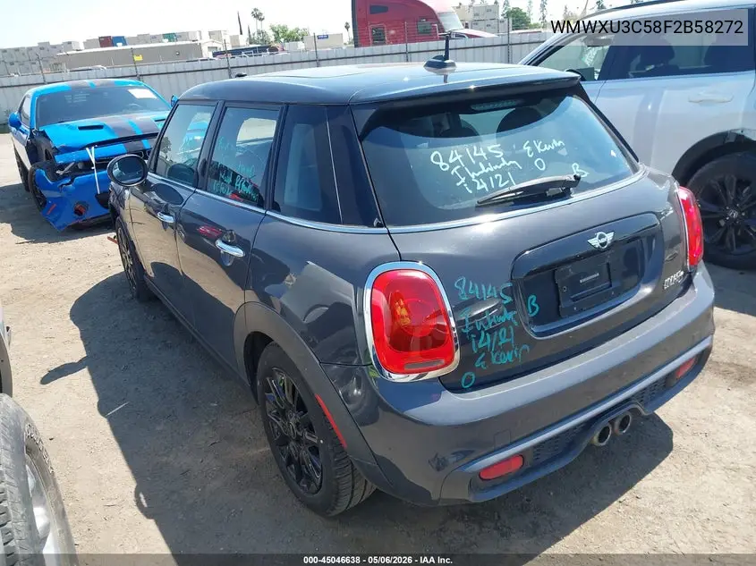 2015 Mini Hardtop Cooper S VIN: WMWXU3C58F2B58272 Lot: 45046638