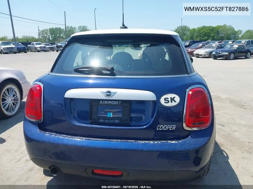 2015 Mini Hardtop Cooper VIN: WMWXS5C52FT827886 Lot: 45155401