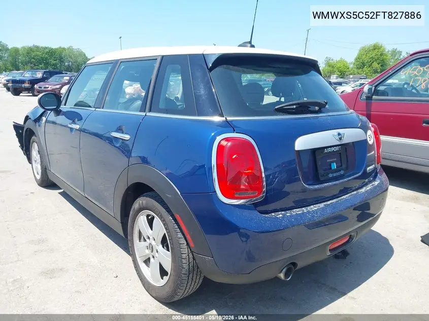 2015 Mini Hardtop Cooper VIN: WMWXS5C52FT827886 Lot: 45155401