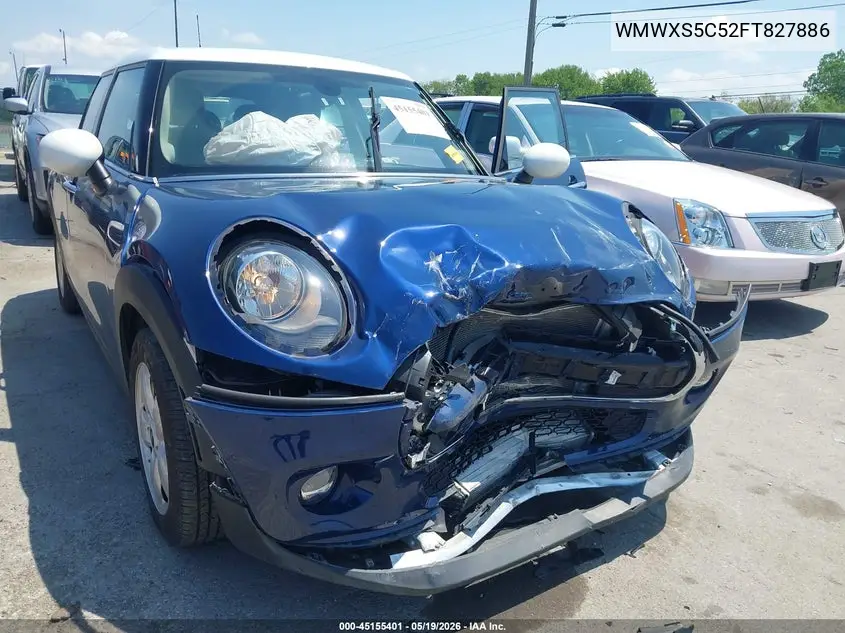 2015 Mini Hardtop Cooper VIN: WMWXS5C52FT827886 Lot: 45155401