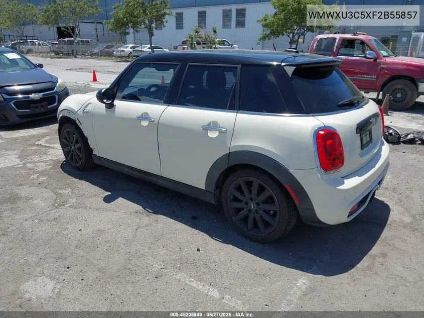 2015 Mini Hardtop Cooper S VIN: WMWXU3C5XF2B55857 Lot: 45205849