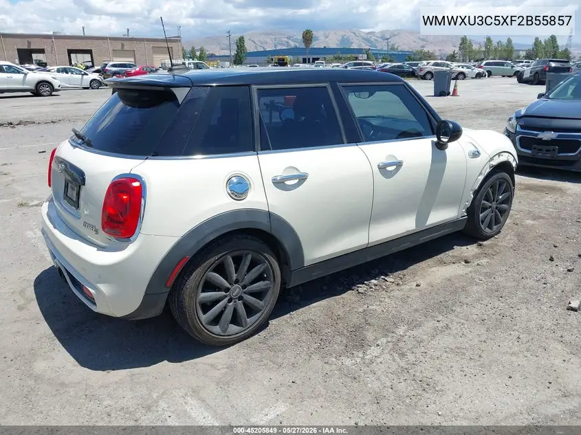 2015 Mini Hardtop Cooper S VIN: WMWXU3C5XF2B55857 Lot: 45205849