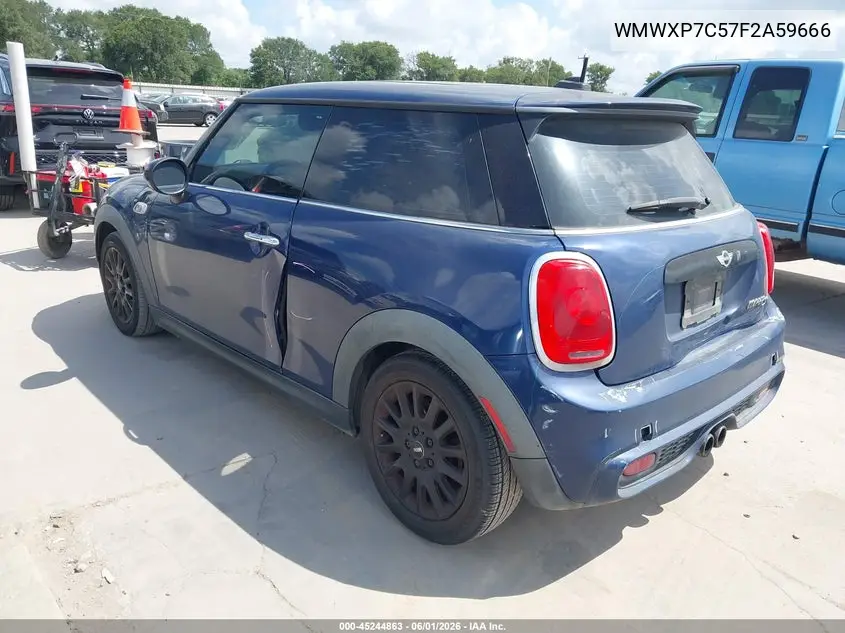 2015 Mini Hardtop Cooper S VIN: WMWXP7C57F2A59666 Lot: 45244863