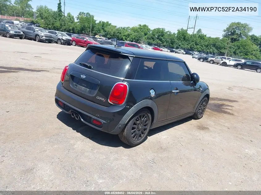 2015 Mini Hardtop Cooper S VIN: WMWXP7C52F2A34190 Lot: 45269452
