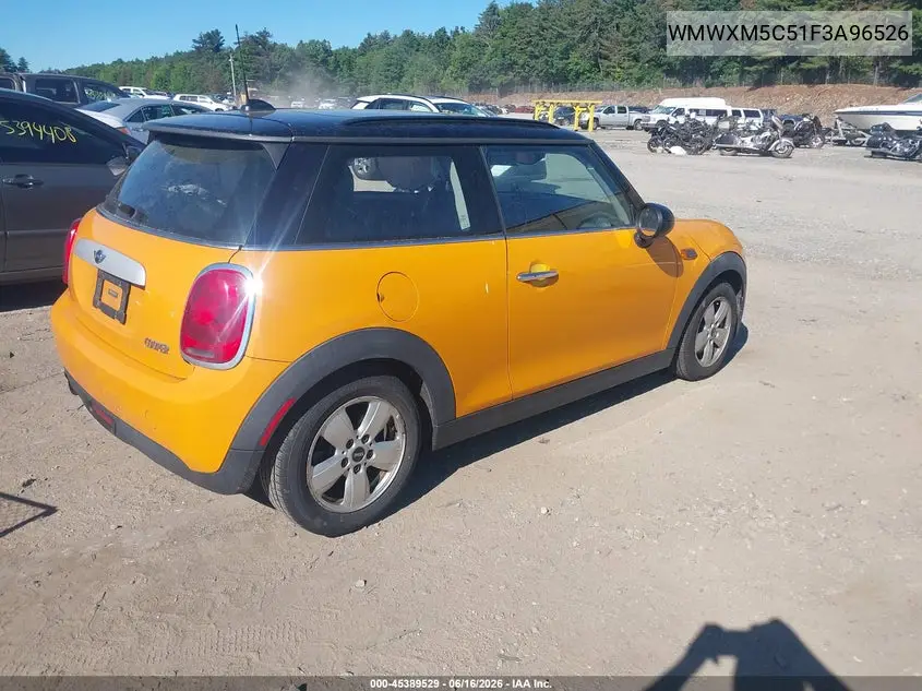 2015 Mini Hardtop Cooper VIN: WMWXM5C51F3A96526 Lot: 45389529