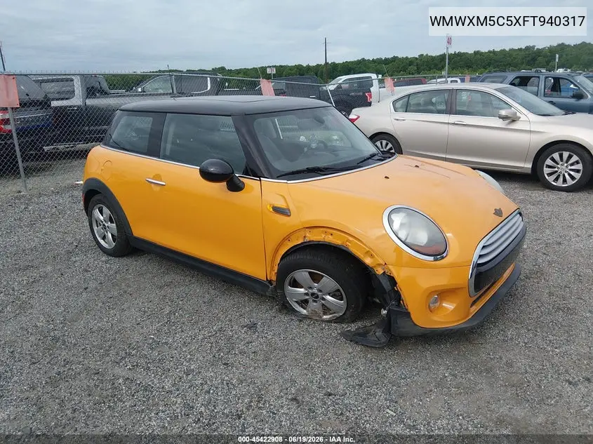 2015 Mini Hardtop Cooper VIN: WMWXM5C5XFT940317 Lot: 45422908