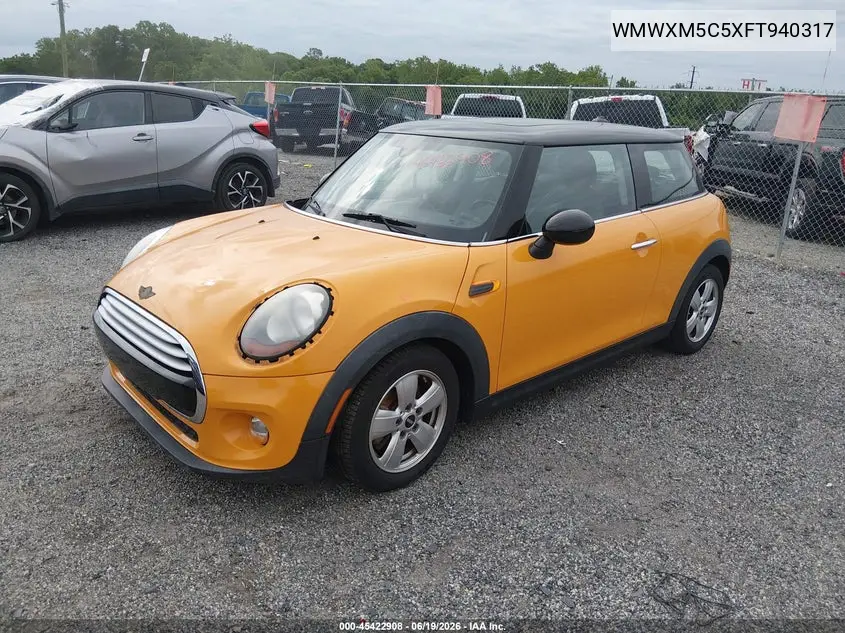 2015 Mini Hardtop Cooper VIN: WMWXM5C5XFT940317 Lot: 45422908