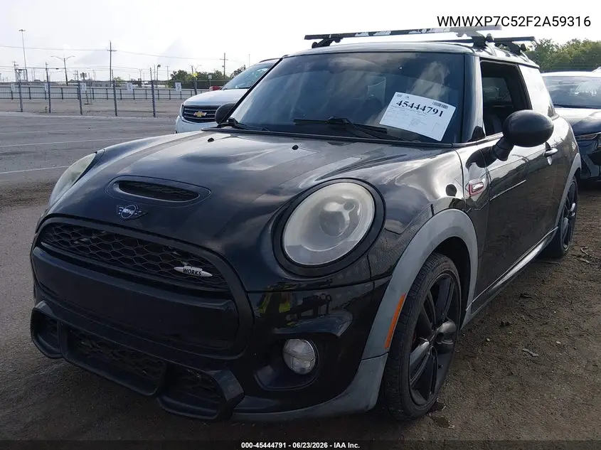 2015 Mini Hardtop Cooper S VIN: WMWXP7C52F2A59316 Lot: 45444791