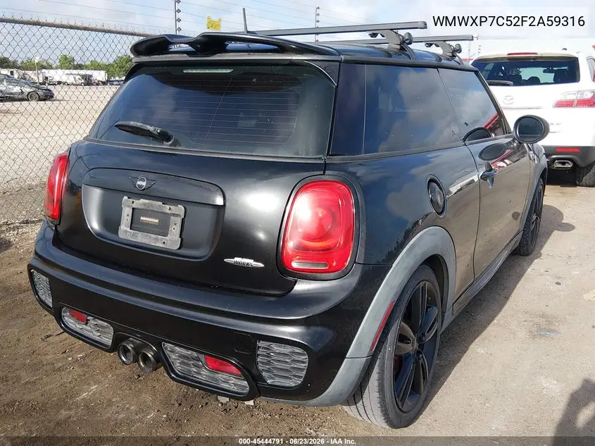 2015 Mini Hardtop Cooper S VIN: WMWXP7C52F2A59316 Lot: 45444791
