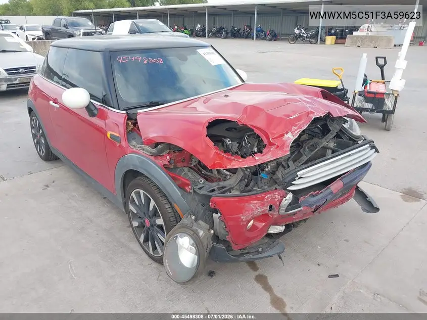 2015 Mini Hardtop Cooper VIN: WMWXM5C51F3A59623 Lot: 45498308