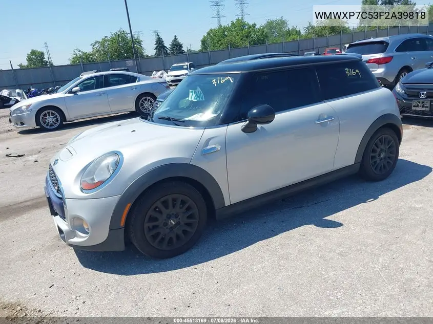 2015 Mini Hardtop Cooper S VIN: WMWXP7C53F2A39818 Lot: 45513169