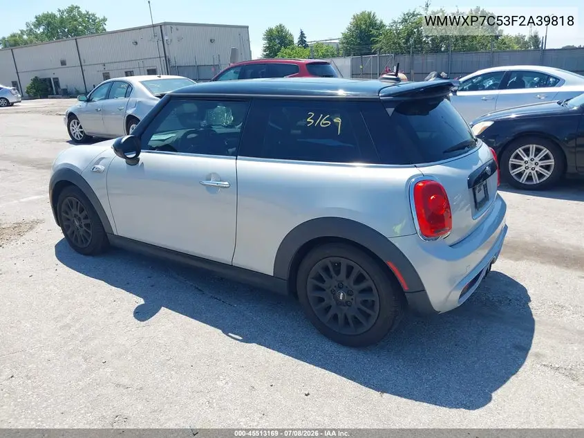 2015 Mini Hardtop Cooper S VIN: WMWXP7C53F2A39818 Lot: 45513169