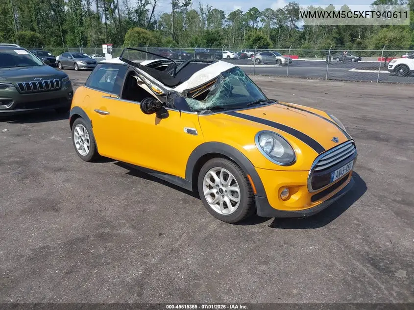 2015 Mini Hardtop Cooper VIN: WMWXM5C5XFT940611 Lot: 45515365