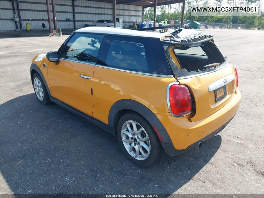 2015 Mini Hardtop Cooper VIN: WMWXM5C5XFT940611 Lot: 45515365