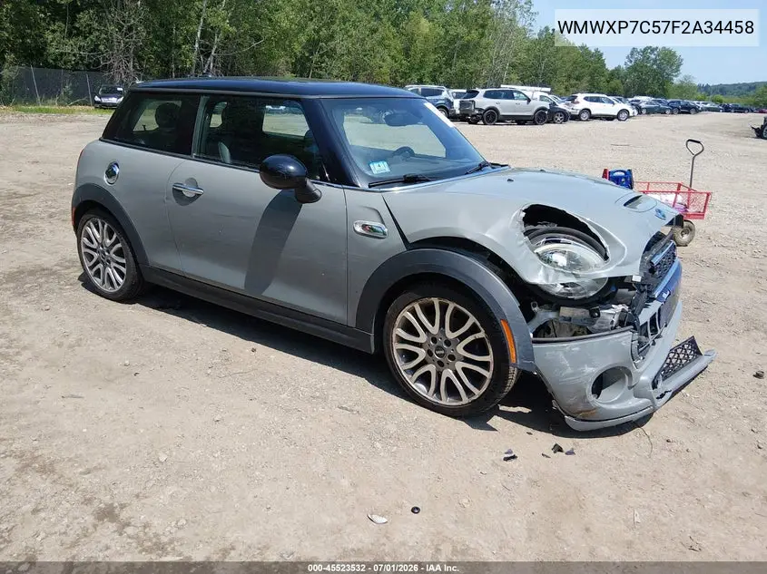2015 Mini Hardtop Cooper S VIN: WMWXP7C57F2A34458 Lot: 45523532