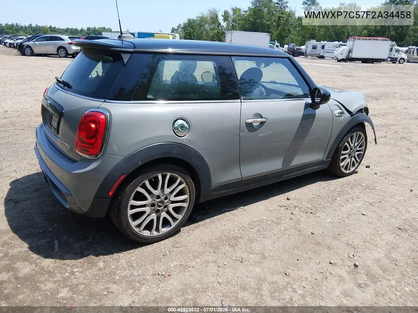 2015 Mini Hardtop Cooper S VIN: WMWXP7C57F2A34458 Lot: 45523532