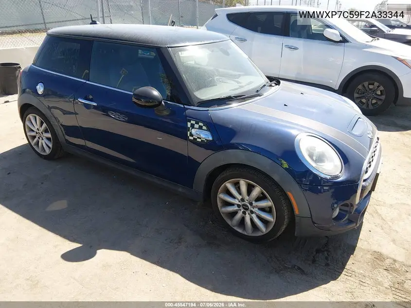 2015 Mini Hardtop Cooper S VIN: WMWXP7C59F2A33344 Lot: 45547194