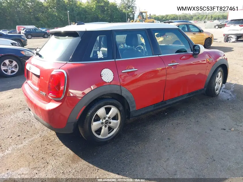 2015 Mini Hardtop Cooper VIN: WMWXS5C53FT827461 Lot: 45594366