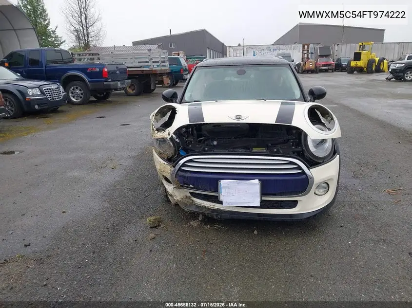 2015 Mini Hardtop Cooper VIN: WMWXM5C54FT974222 Lot: 45656132