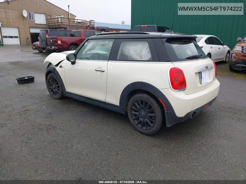 2015 Mini Hardtop Cooper VIN: WMWXM5C54FT974222 Lot: 45656132