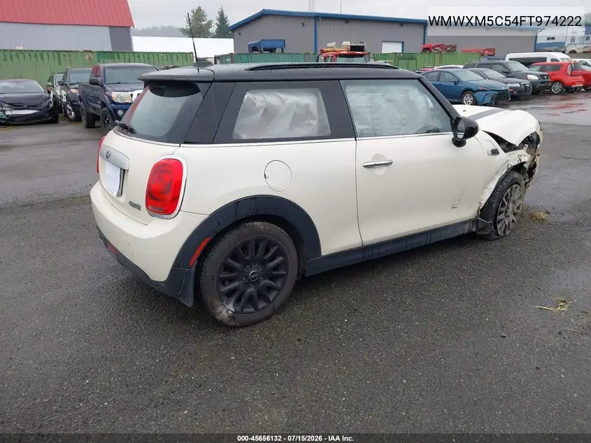 2015 Mini Hardtop Cooper VIN: WMWXM5C54FT974222 Lot: 45656132