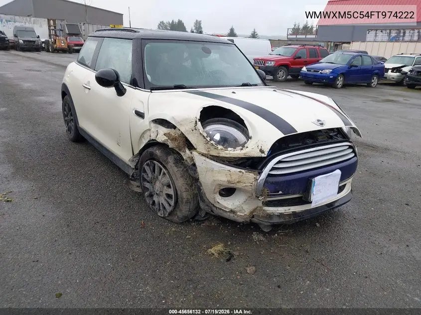 2015 Mini Hardtop Cooper VIN: WMWXM5C54FT974222 Lot: 45656132