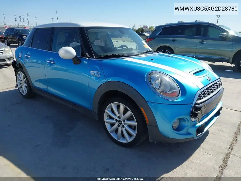 2016 Mini Hardtop Cooper S VIN: WMWXU3C5XG2D28780 Lot: 44620476