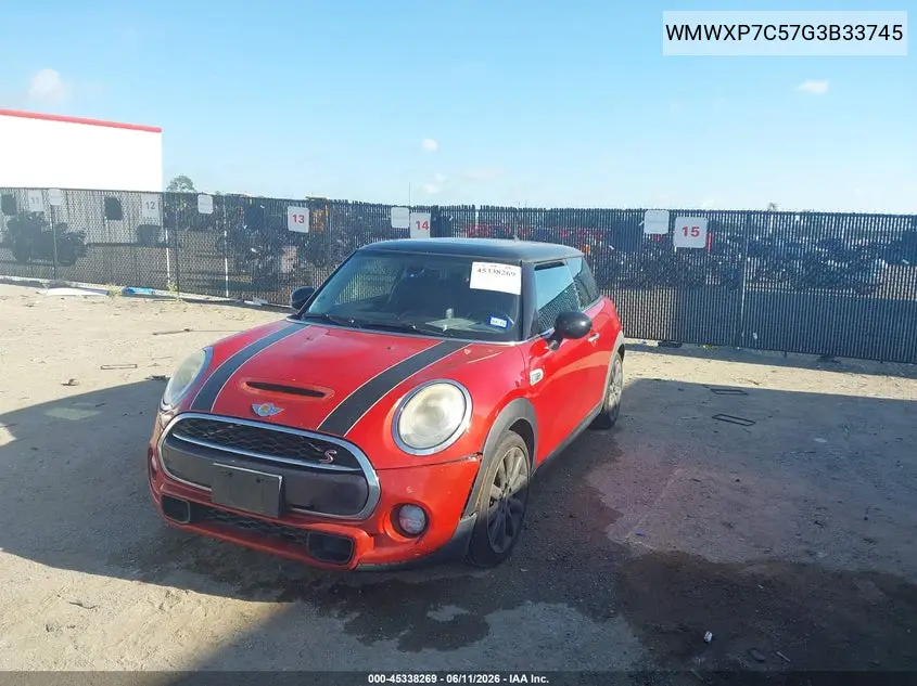 2016 Mini Hardtop Cooper S VIN: WMWXP7C57G3B33745 Lot: 45338269