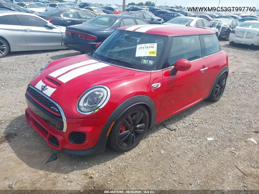 2016 Mini Hardtop John Cooper Works VIN: WMWXM9C53GT997760 Lot: 45478390