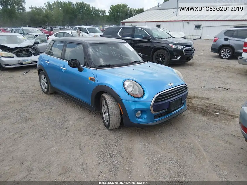 2016 Mini Hardtop Cooper VIN: WMWXU1C53G2D12019 Lot: 45614273