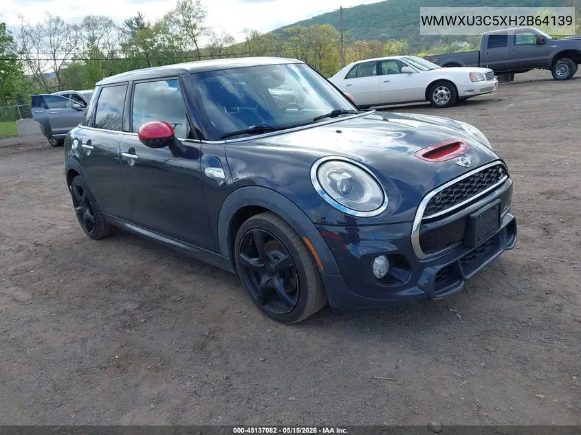 2017 Mini Hardtop Cooper S VIN: WMWXU3C5XH2B64139 Lot: 45137082