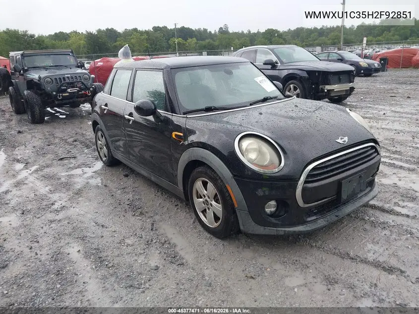 2017 Mini Hardtop Cooper VIN: WMWXU1C35H2F92851 Lot: 45377471