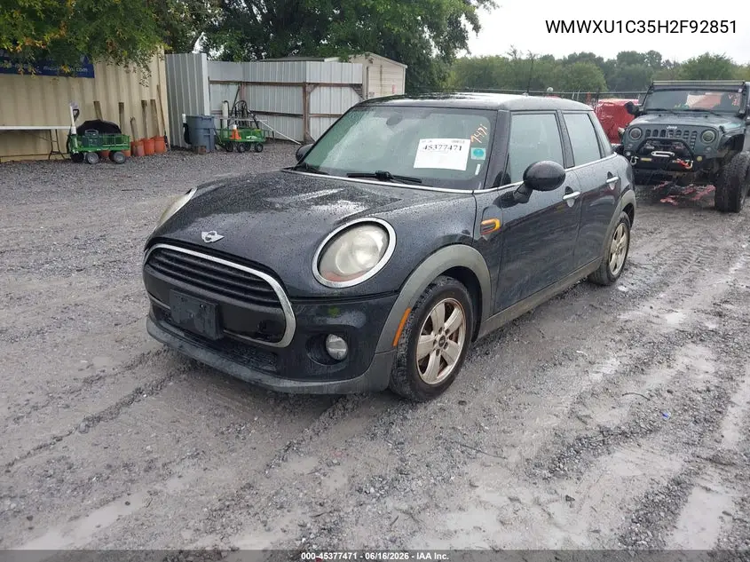 2017 Mini Hardtop Cooper VIN: WMWXU1C35H2F92851 Lot: 45377471