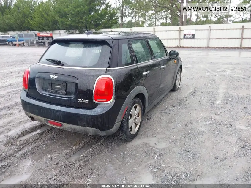 2017 Mini Hardtop Cooper VIN: WMWXU1C35H2F92851 Lot: 45377471